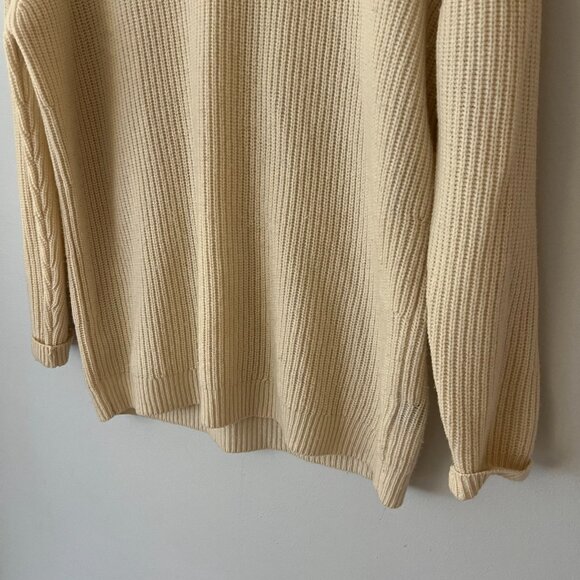 Jenni Kayne Cabin Ivory Wool Cashmere V-Neck Sweater Women's Size XS - Picture 2 of 10
